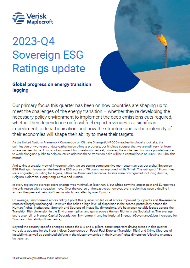 2023-Q2 Sovereign ESG Ratings Update report image