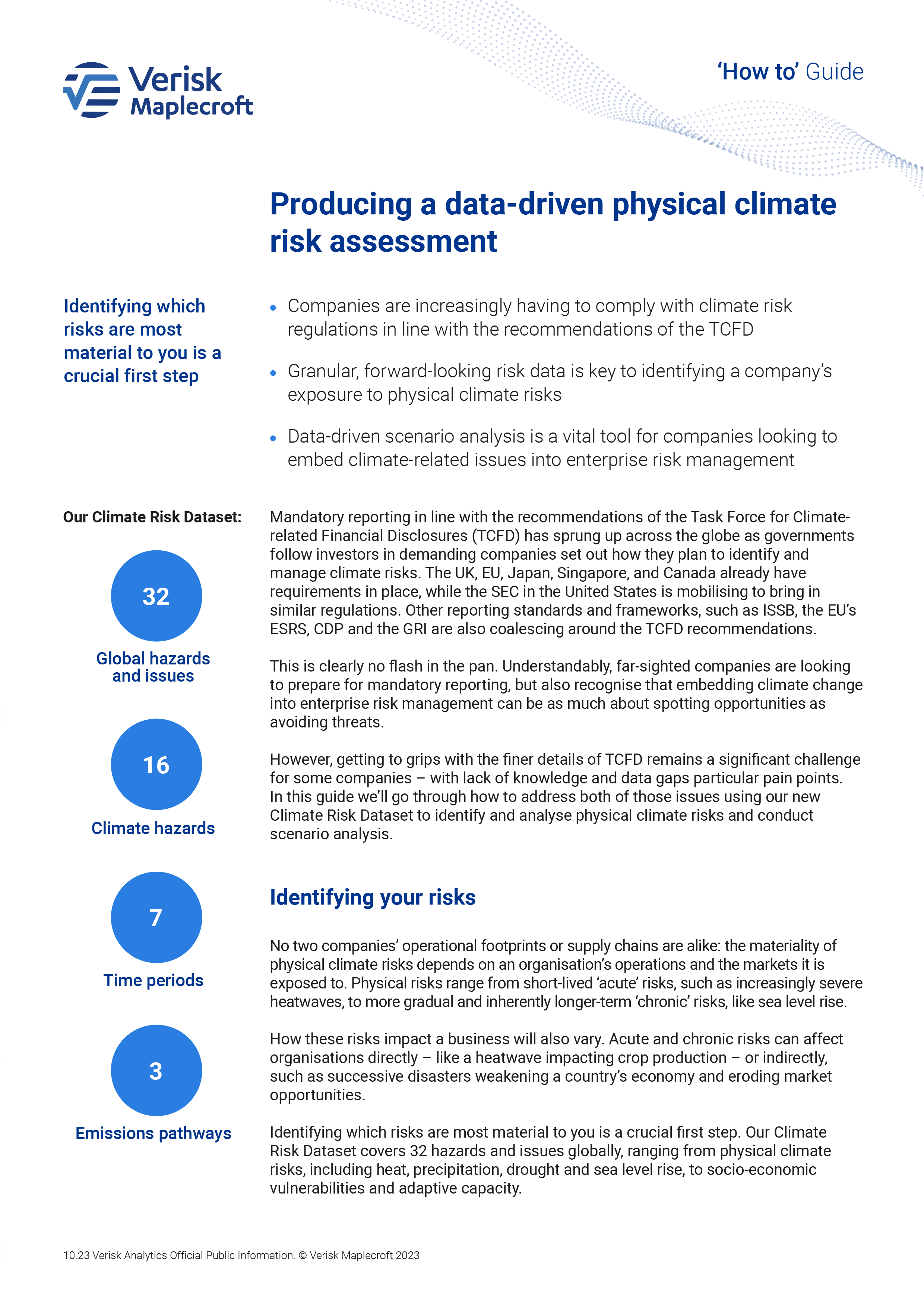 Guide cover - Producing a data-driven physical climate risk assessment